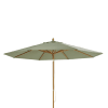 Parasol inclinable en aluminium et toile vert kaki